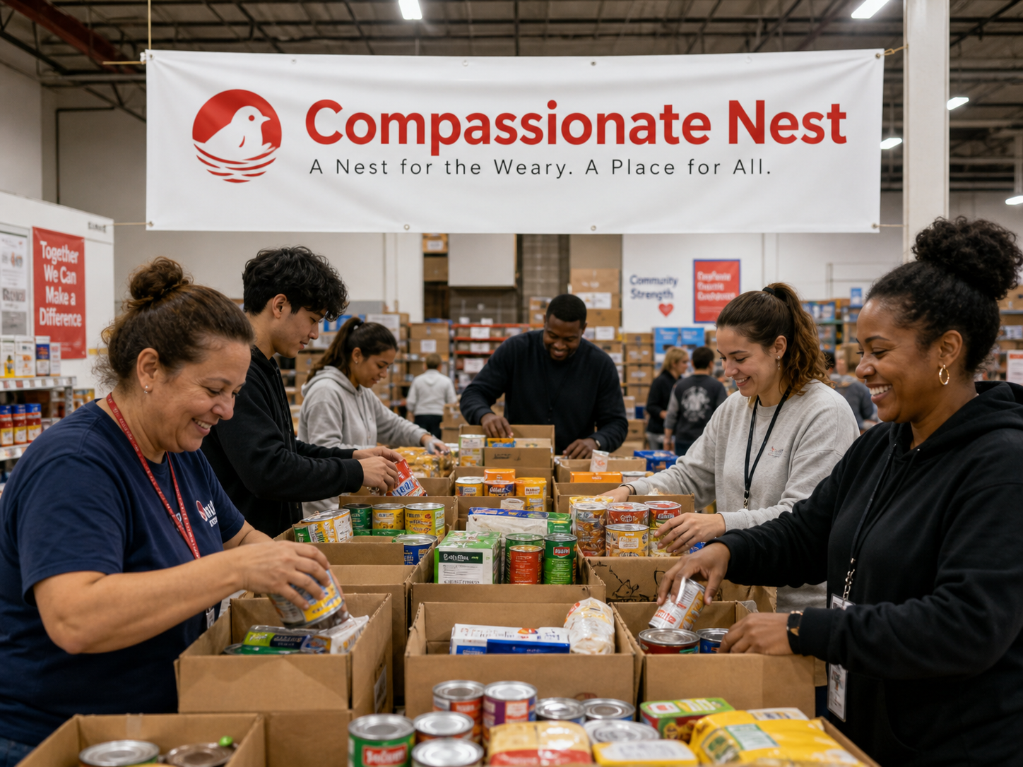 Nourish and Flourish food distribution event